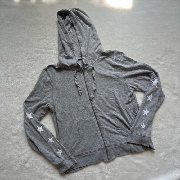 Z Supply Women's Large Gray Zip Up Hoodie - Picture 1 of 9